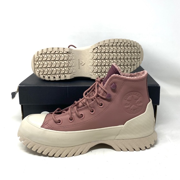 Converse Lugged 2.0 Waterproof Platform High Sneakers Women Saddle Dark A01329C - Picture 3 of 11